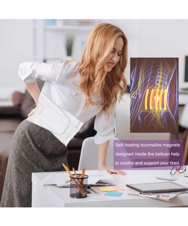 Self-Heating Massage Belt | Tourmaline Magnetic Therapy Lower Back Support for Pain Relief (L) - Buy Online on GoSupps.com