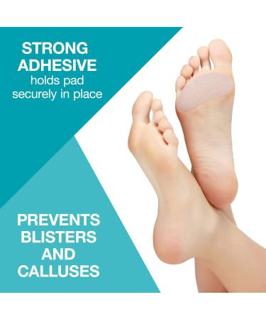 Steins Moleskin Kidney Shaped Ball of Foot Pads - Metatarsal Cushion for Callus & Blisters - 8 Count - Buy Online on GoSupps.com