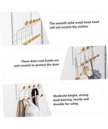 Mikikit 2 Pcs 1 Wall Hanging Hook Hanger Scarf Hanger Door Coat Hanger Multipurpose Door Hooks Hang a Hat - Buy Online on GoSupps.com