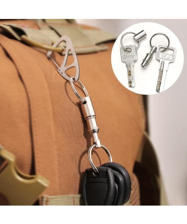 CooBigo 3 Pack Quick Release Detachable Keychain Set - Dual Pull Apart Design for Easy Access - Spring Split Snap Key Rings for Valet Keys, Flashlights, DIY Crafts - Buy Online on GoSupps.com