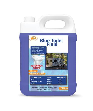 Filo Blue Toilet Fluid 2L Eco friendly Waste Holding Tank Cleaner for Caravan Motorhomes Campervans - Odour Control - Chemical Liquid for Camping/Portable Toilets. 1 - Buy Online on GoSupps.com