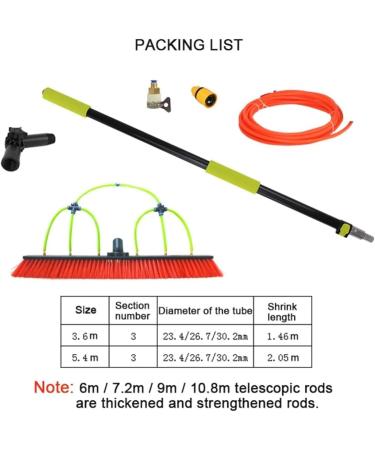 Photovoltaic Panel Cleaning Window Clean Water Fed Telescopic Brush Extendable Cleaner Conservatory Roof Cleaning Tools Tool (Color : 5.4m/18ft) - Buy Online on GoSupps.com