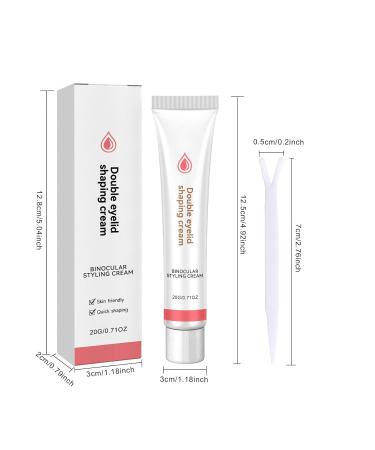 sgmedila Double Eyelid Styling Cream Long Lasting Invisible Double Eyelid Shaping Styling Cream with Y Stick Waterproof Natural Invisible Double Eyelid Shaping Cream 20ML (1 PCS) - Buy Online on GoSupps.com