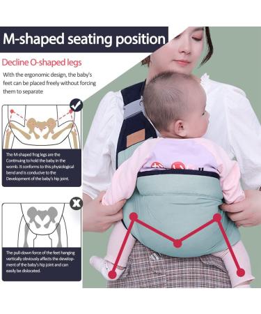 HINATAA Breathable Baby Sling | Adjustable Baby Carrier Wrap for 0-36 Months (Green) - Quick Dry with Thick Shoulder Straps - Buy Online on GoSupps.com