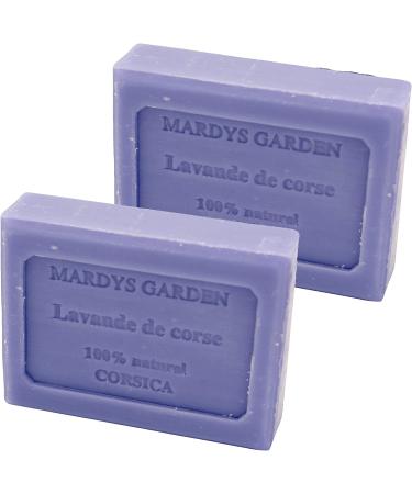 MARDYS GARDEN Set - 2x Corsican Lavender Soap 100g - Scented with essential oils - For oily and acne-prone skin
