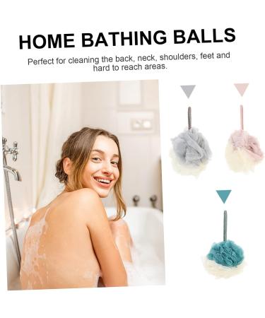 Shop Minkissy 2 Sets 3pcs Bath Balls & Loofahs - Ideal for Shower & Body Scrub | International Shipping - Buy Online on GoSupps.com