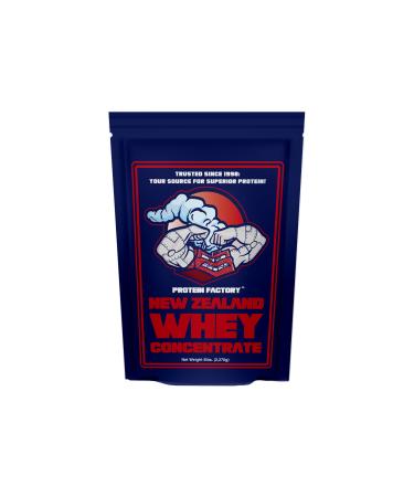 Protein Factory Whey Protein Powder - 5lbs New Zealand 7000 Whey Protein - 100% Grass Fed Non-GMO No Soy Lecithin Daily Diet for Pre & Post Workout - 76 Servings