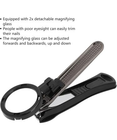 Nail Clipper With Magnifying Glass Portable Nail Clipper Heavy Duty Nail Cutter Smart Nail Clippers Magnifier Loupe Set for Seniors(black) - Buy Online on GoSupps.com