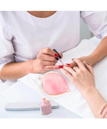 Jimkply 1 Piece Resin Nail Art Palette with Gold Edge Nail Art Palette Multifunctional Mixing Palette for Manicure Makeup and Nail Design Pink Leaves Leaves Pink - Buy Online on GoSupps.com