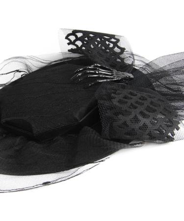 CAMDOM Fascinators Hat for Women Halloween Witch Role Play Party Holiday Hair Clip Hairpin Hat Black - Buy Online on GoSupps.com