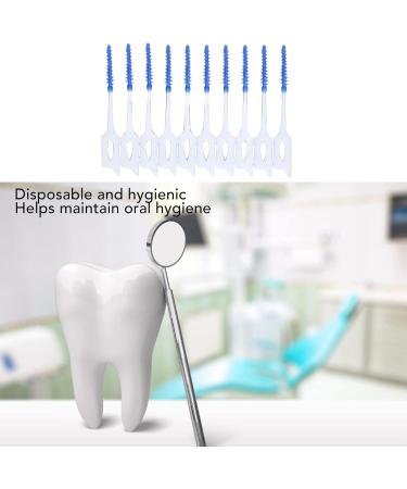 Soft Silicone Toothpicks - 160 Interdental Brushes for Adults & Children | Disposable Oral Care Tools - Blue - Buy Online on GoSupps.com