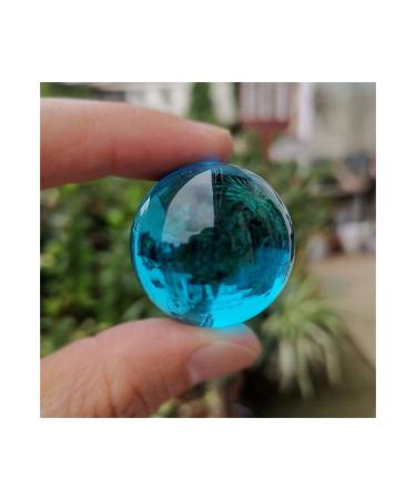 Fennchun crystal ice rack ball water wells bonsai glass ball main decoration ornaments feng shui figure marble ball gifts (color: sky blue ball size: 30mm) 30mm sky blue ball