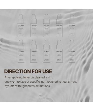 LADAMER-Snail-Mucin-Ampoule-Hyaluronic Acid-Enriched Hydrating Serum Clinical Spa Cosmetic Premium Korean Skincare Acell-300 0.16 fl.oz x 10 packs - Buy Online on GoSupps.com