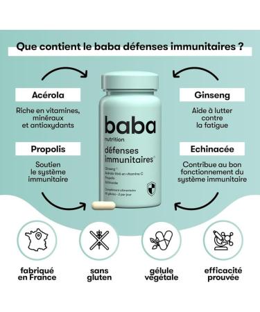 Baba Nutrition Immune Booster Dietary Supplement To Strengthen Your Natural Defense System | Rich In Vitamins & Minerals | Mate + Artichoke + Guarana + Chicory | 180 Capsules (Pack of 3) - Buy Online on GoSupps.com