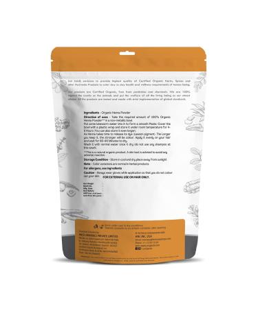 Just Jaivik USDA Certified Organic Henna Powder 227g/0.5lb/8oz - 100% Natural & Chemical Free for Hair - Buy Online on GoSupps.com