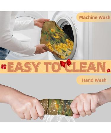 Wall Yellow Flowers Beard Bib Apron | Beard Hair Catcher for Men | Perfect Father's Day & Christmas Gift with Suction Cups - Buy Online on GoSupps.com