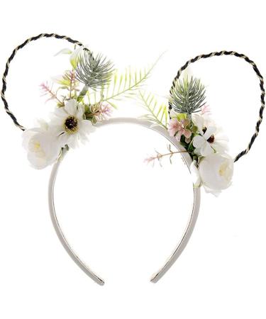 amangul Cartoon Flower Decor Headband for Ears Shaped Hair Hoop Party Headpiece Hair Band Party Cosplay Costume Props Unisex(2) - Buy Online on GoSupps.com
