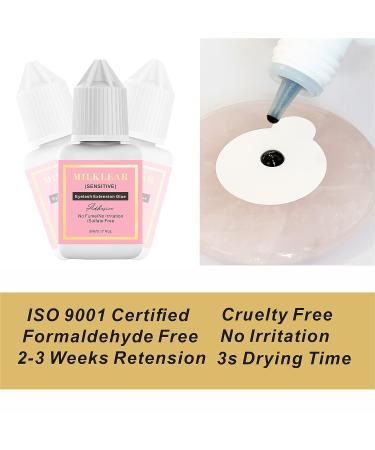 Milklear DIY Eyelash Extension Kit | Strong Hold 3 Weeks | D Curl 10-16mm Mixed Cluster Lashes | Sensitive Glue, Tweezers, Lash Shampoo & Brushes - Buy Online on GoSupps.com