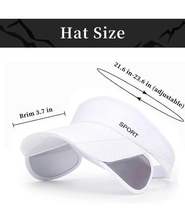 Women's AJG Summer Sun Visor Hat - Retractable Brim, Adjustable, Sun Protection Cap - Buy Online on GoSupps.com