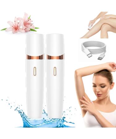 Heroepilator Facial Hair Remover Hero Epilator Facial Hair Removal 7-In-1 Electric Razor Body Shaver Hair Removal For Women Electric Painless Facial Hair Remover For Underarms (white *2)