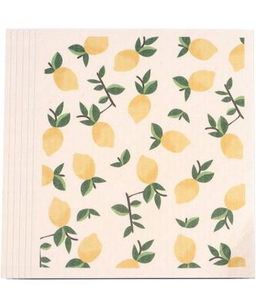 6pcs Wood Pulp Cotton Dishcloth Reusable Wet Dry Household Kitchen Dish Washing Pad Cellulose Cleaning Cloths Style 3 - Buy Online on GoSupps.com