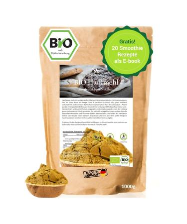 Organic hemp flour from Germany vegan hemp seed flour from the German Biofeld + Free Recipe E-Book (PDF) Alternative to hemp protein organic hemp flour 1000g
