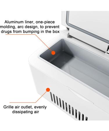 Niczu Portable Insulin Freezer Mini - Rechargeable Medicine Storage Refrigerator, LED Display - Ideal for Travel, Camping, Work - White - Buy Online on GoSupps.com