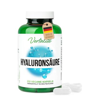 Vertalite hyaluronic acid capsules xxl pack with 210 hyaluron capsules 500mg 800-1 000 kda high-dose hyaluron 7 months stock vegan without flavors of course GMO-free made in Germany