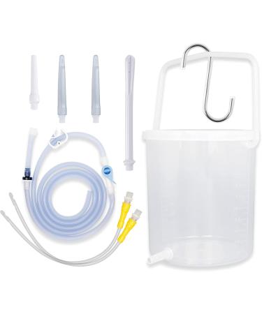 Topquafocus 2L Klistier Bucket Set | Leak-Proof Plastic Enema Irrigator for Intestinal Cleansing | 6-Piece Shower Head Included - International Shipping Available - Buy Online on GoSupps.com