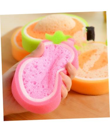 FRCOLOR 12 Pcs Soft Exfoliating Sponge Loofahs - Bath Pouf Scrubber for Cleaning & Shower - Earth Tones Fruit Shaped Sponges for Kids - Buy Online on GoSupps.com