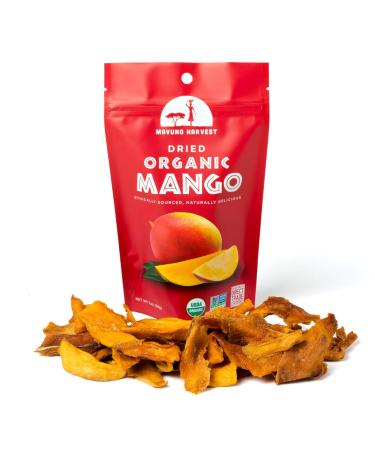 Organic Dried Mango Snacks | Mavuno Harvest | Unsweetened, Gluten-Free, Vegan | 2oz, Pack of 6 - Buy Online on GoSupps.com