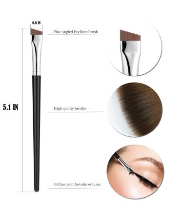 Fine Angled Eyeliner Brushes - JASSINS Precision Gel Liner Brush Set Synthetic Bristles Ultra Thin Slanted Angle | 2 Pack for Perfect Eye Makeup - Buy Online on GoSupps.com