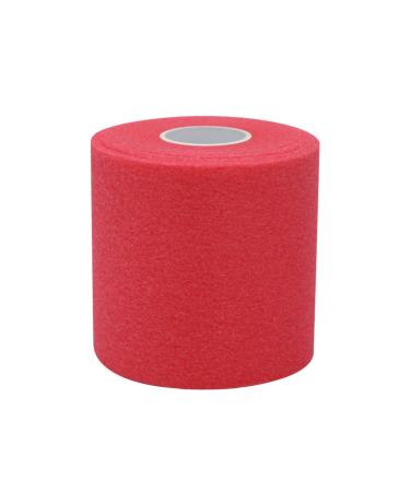 YIJU Protective Foam Underwrap Pre Wrap 7cm x 27M Athletic Support Breathable for Wrists Volleyball Knees Palm Basketball Red