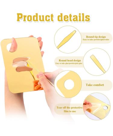 6-in-2 Makeup Mixing Palette Set | Gold Acrylic Cosmetic Palette with Korean Spatula Tool for Foundation Eye Shadow Lipsticks & Nail Art - Buy Online on GoSupps.com