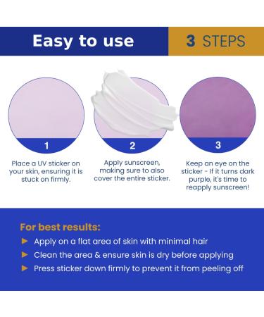 UV Detection Stickers for Sunscreen Reapply - 40 Patches for Kids & Adults - Sun Protection Reminder - Buy Online on GoSupps.com