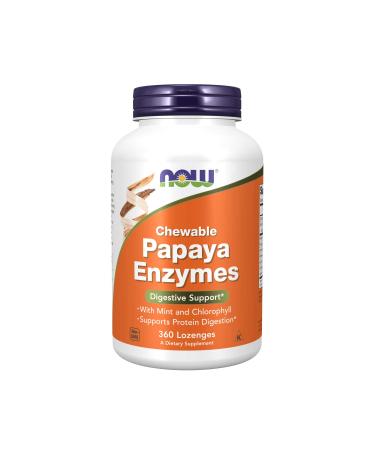 Now Foods Chewable Papaya Enzymes 360 Lozenges