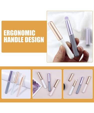 3-Piece Lip Wiping Brush Lip Mixing Brush with Cap Professional Lipstick Brush Reusable Spot Concealer Brush for Women Girls (Purple Pink and - Buy Online on GoSupps.com