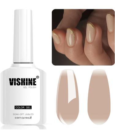 Vishine Neutral Gel Nail Polish - 16ml Nude Beige Gel Polish Translucent Nail Soak Off LED Nail Lamp Jelly Gel Polish Nail Art Gel 0.54Oz M085 M085-16ml - Buy Online on GoSupps.com