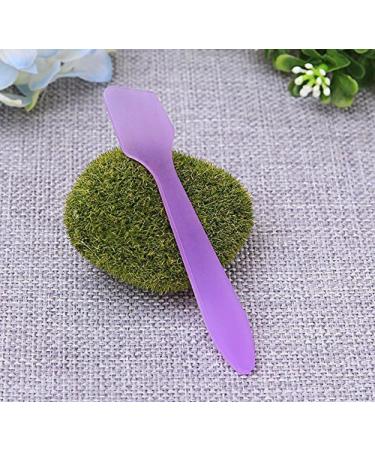 100Pcs Purple Disposable Plastic Cosmetic Spoons - Mini Spatula for Facial Cream & DIY Beauty Tools - Buy Online on GoSupps.com
