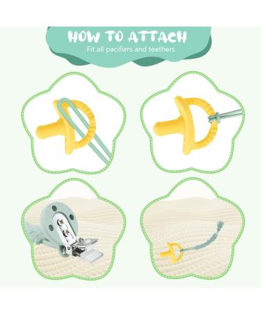 Vicloon Silicone Pacifier Chain - 2 Pack Baby Clip for Girls & Boys - Ideal Gift in Blue & Green - Buy Online on GoSupps.com