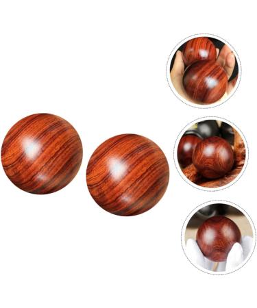 Lurrose 4-Piece Solid Wood Massage Balls - Chinese Health Stress Balls for Exercise & Relaxation - Buy Online on GoSupps.com