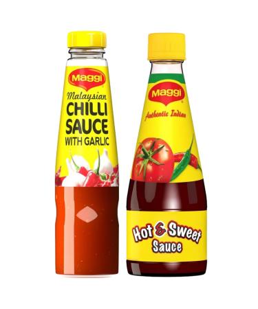 Hot Sauce Bundle with Maggi Indian Hot & Sweet Sauce 400g and Malaysian Chilli Sauce With Garlic 305g (2 Pack) - Buy Online on GoSupps.com