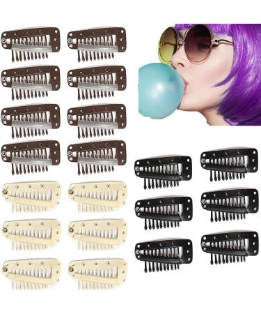 Chunni Dupatta Clips Chunni Clips Strong Chunni Clips Pins Chunni Clips Comb Wig Clips Dupatta Clip 10-Teeth Strong Chunni Grip Hair Clip Chunni Grip Clips with Fixed BB Clip Easy (20Mix)