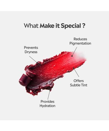 Lip Balm | Tinted Lip Care | For Dry & Chapped Lips | For Pigmented Lips | For Women & Men (Pack of 1 Stick Lip Balm) Red - Buy Online on GoSupps.com