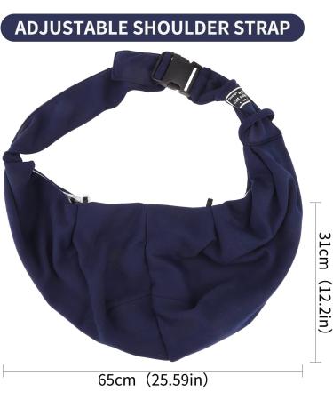 Glaitc Adjustable Pet Sling Bag - Blue/Gray Dog & Cat Carrier with Padded Shoulder Strap - Perfect for Small Pets - Buy Online on GoSupps.com