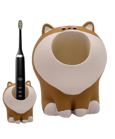 Animal Toothbrush Holder & Stand Organizer | Punch-Free Bathroom Storage for Makeup Brushes Razors & Toothpaste - Buy Online on GoSupps.com