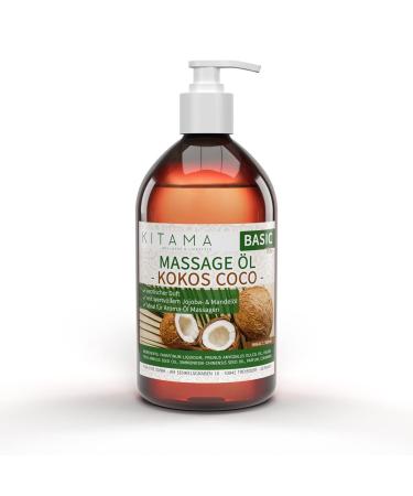 KitaMa massage oil aroma coconut - body oil for massages - care oil - aroma oil - nourishing relaxation oil - coconut nut - 500ml coconut 500 ml (1 Pack)