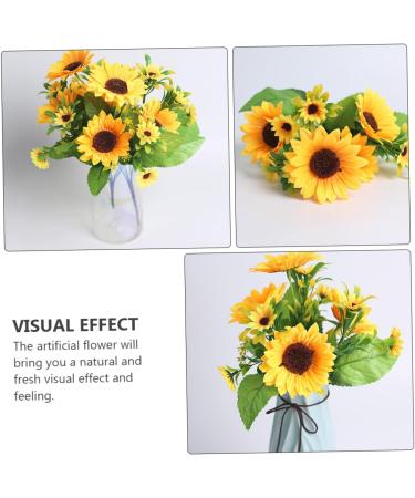 Warmhm 2 Pcs Simulated Sunflower House Ornaments Fake Sunflower Branches Fake Silk Sunflower Silk Sunflower Bouquet Fake Sunflowers Fake Yellow Flowers Silk Cloth At Home Spring Yellowx2pcs 33X25CMx2pcs - Buy Online on GoSupps.com
