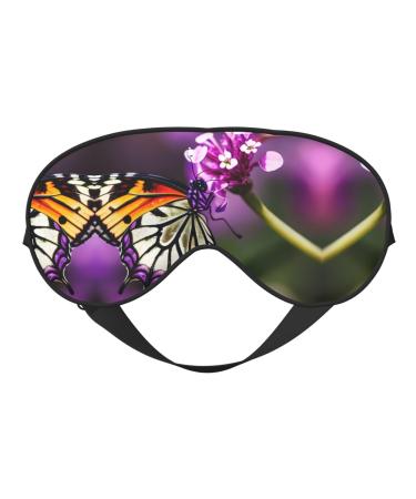 Purple Plum Butterfly Sleep Mask-Adjustable Breathable Fashionable Eye Mask for A Comfortable Sleep Experience