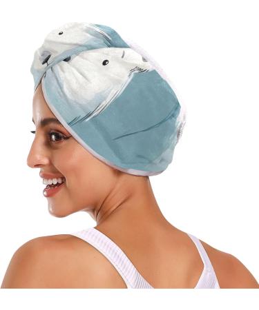 Polar Bear Hair Towel 2 Pack - Super Absorbent Quick Dry Hair Turbans for Women & Girls - Buy Online on GoSupps.com